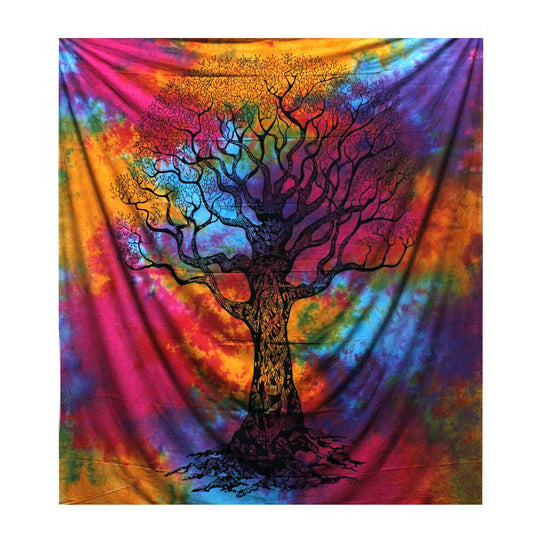 Bare branches. Quiet roots. Silent strength.
This Winter Tree cotton bedspread captures the still magic of the colder months — a symbol of rest, reflection, and the deep wisdom that stirs beneath the soil.

Handmade in India from soft, breathable cotton, this sacred textile can be used as a wall hanging or bedspread. The tree stands tall in monochrome contrast, its form etched like a spell into fabric. It speaks of the wheel of the year turning, of ancestral memory, and of the beauty found in stillness.

Pe