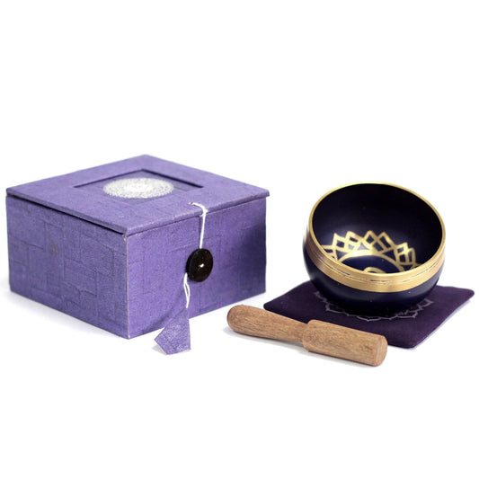 For those who walk between worlds...
This Crown Chakra Singing Bowl is a sacred vessel of connection — to the cosmos, to spirit, to the blissful stillness beyond thought. Aligned with the Sahasrara chakra, at the crown of the head, it resonates with the energies of understanding, divine wisdom, and unity consciousness.

Bathed in radiant violet and infused with the power of Amethyst, this singing bowl opens the gateway to the higher self. Ruled by Uranus, it awakens intuitive clarity and gently lifts the ve