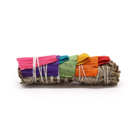 This White Sage and 7 Corn Leaves Smudge Stick is a sacred fusion of North and South American plant medicines, symbolizing purification, abundance, and ancestral blessing. The number seven represents the sacred directions—East, South, West, North, Above, Below, and Within—calling forth balance and harmony in your rituals.

White Sage clears away negative energies, while the corn leaves (a powerful symbol of nourishment, fertility, and sacred harvest) invite prosperity, renewal, and spiritual growth. This bl