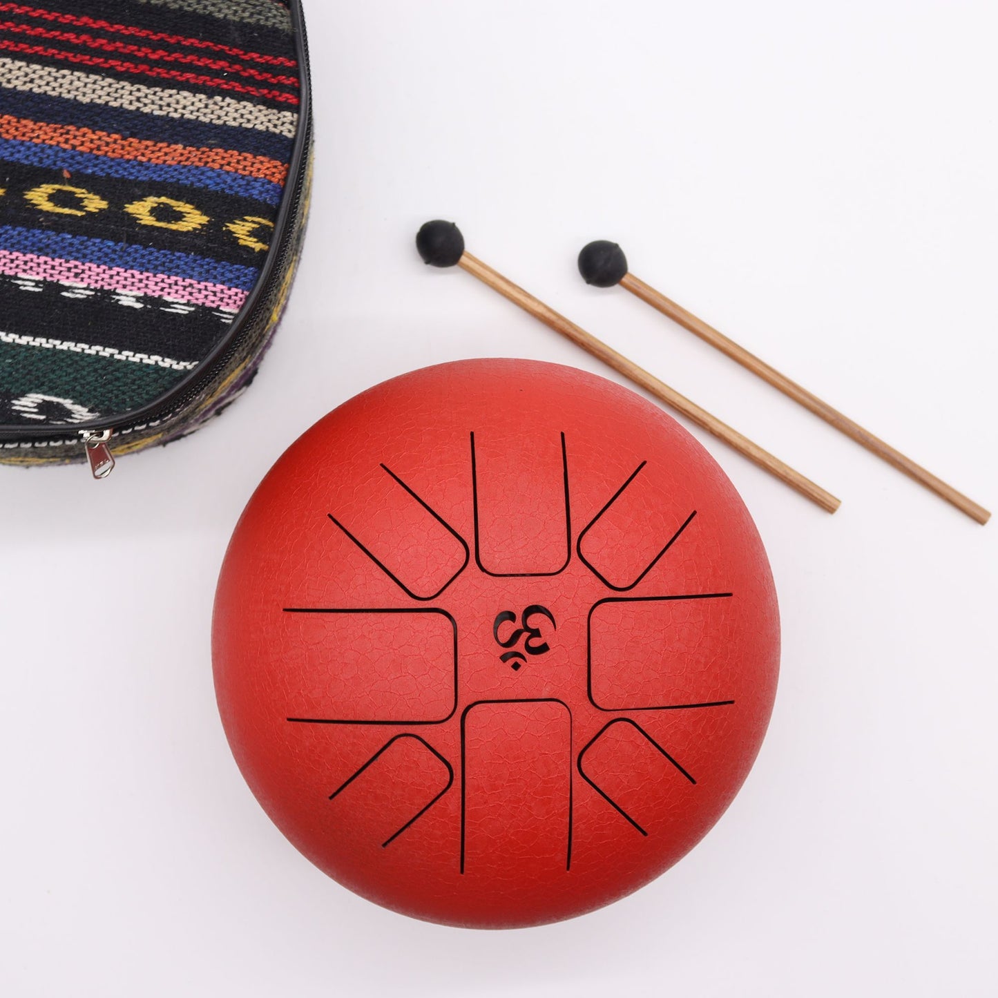 Med Hapi Drum Om Red - 22x16cm | Root Chakra Grounding Drum