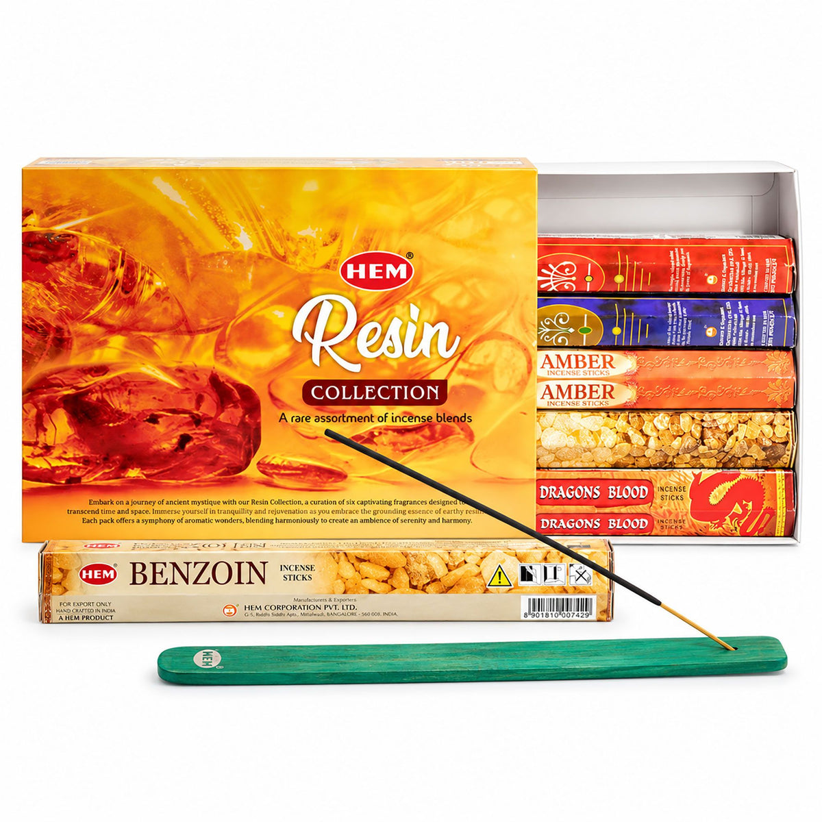 HEM Hexagonal Incense - Resin Collection & Ashcatcher (asst pack 6)