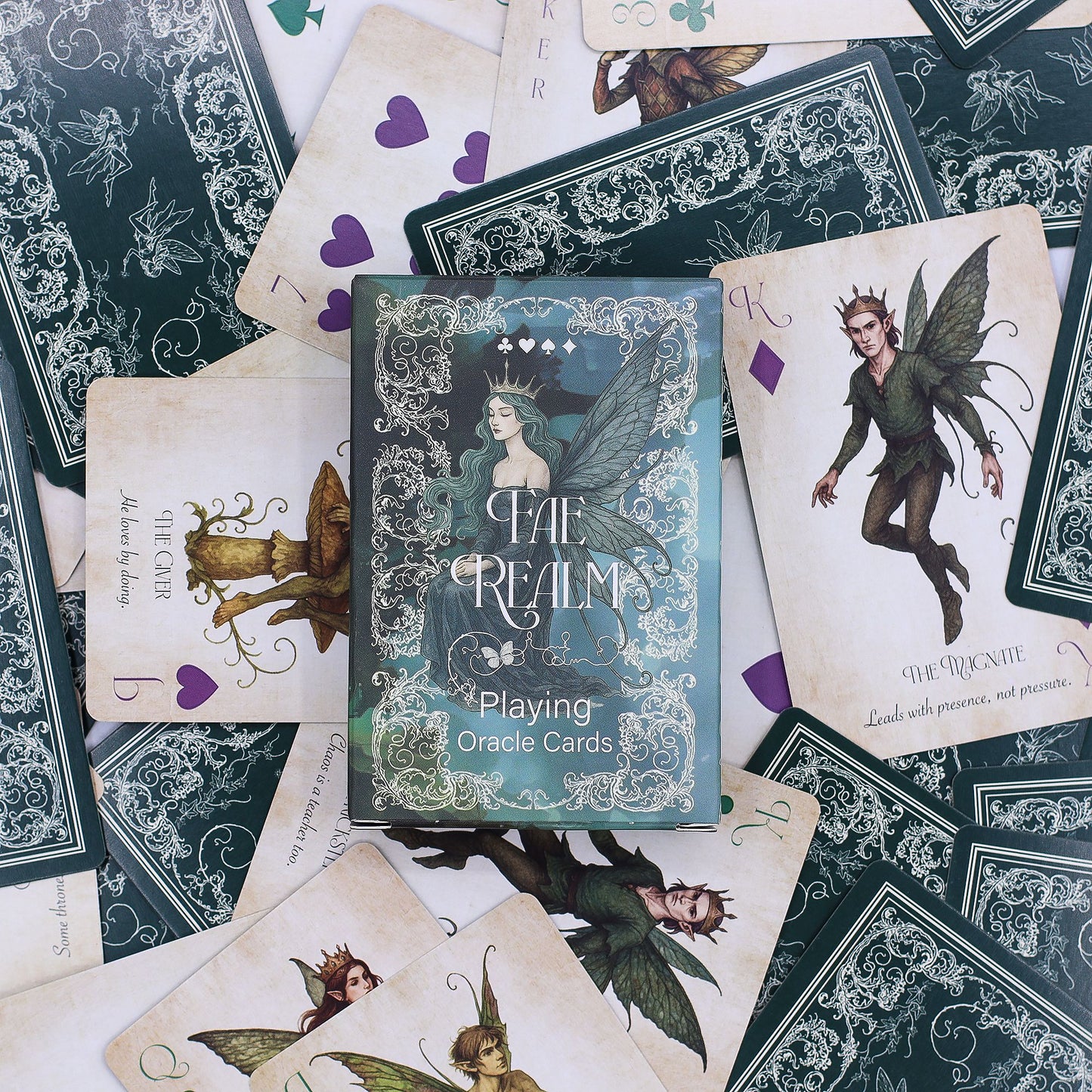 Fae Realm Playing & Oracle Cards – Enchanted 54-Card Fairy Deck