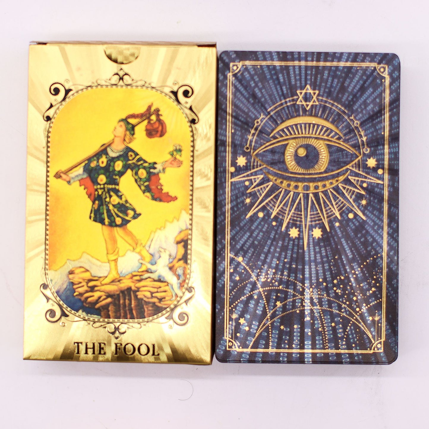 All Seeing Eye Tarot Deck – 78-Card PET Tarot with Blue & Gold Foil