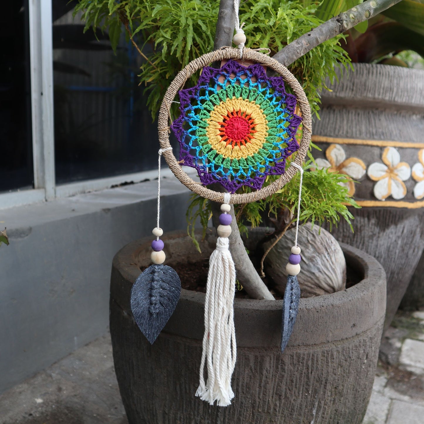 Rainbow Spirit Dream Catcher – Handmade Vegan-Friendly