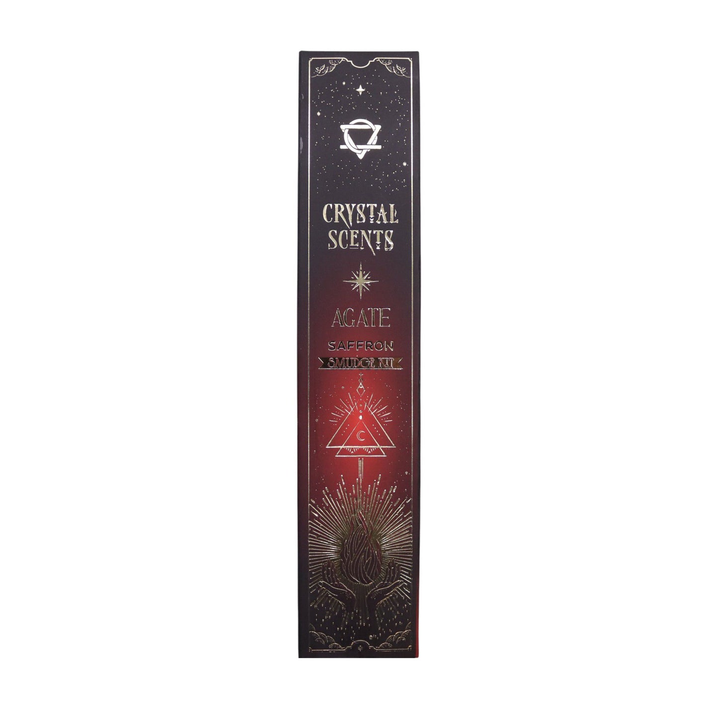 Saffron Smudge Incense with Red Agate – Warm Luxurious Ritual Set