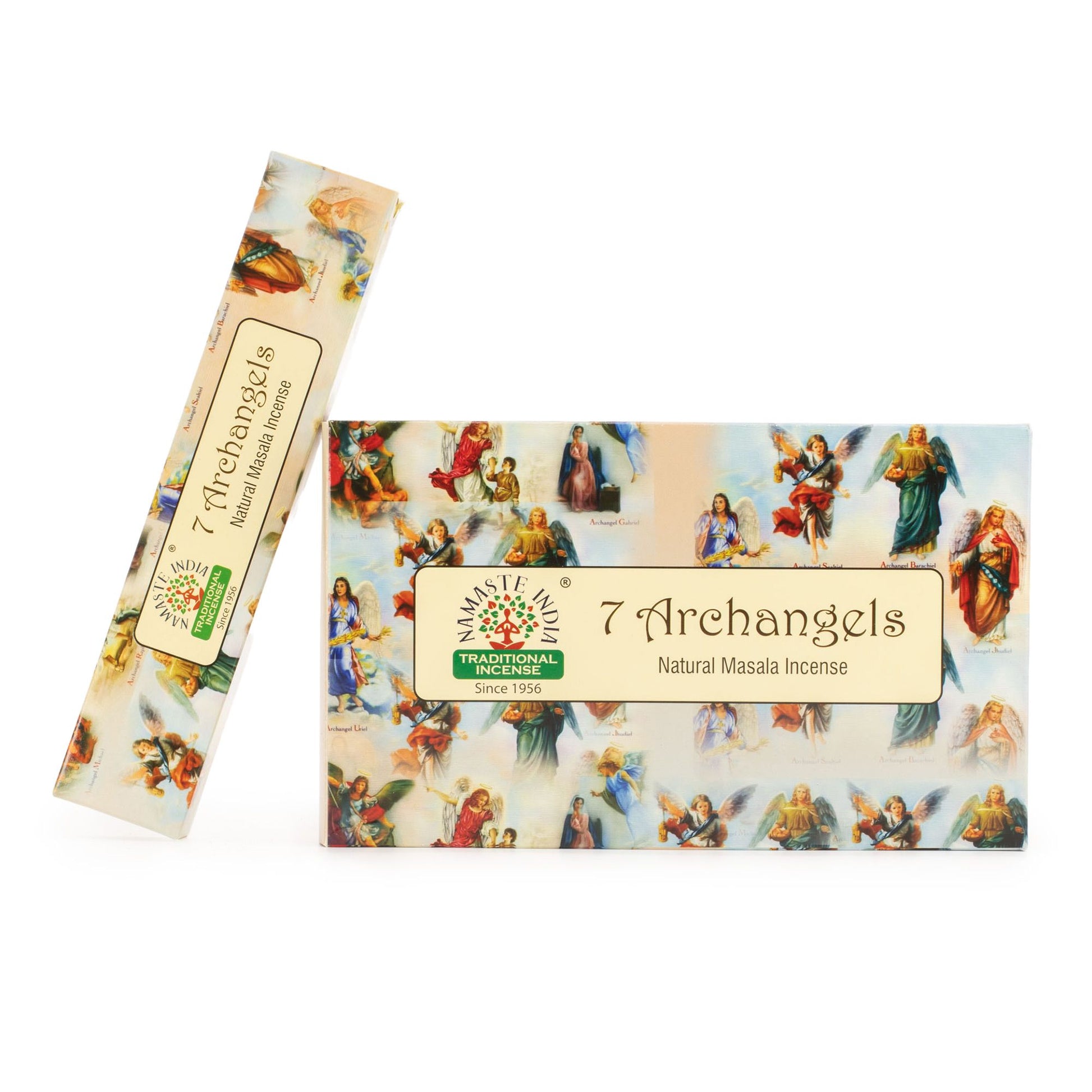 Namaste Mandala 7 Archangels masala incense. 15 handcrafted Indian incense sticks for meditation, prayer, relaxation and spiritual spaces.
