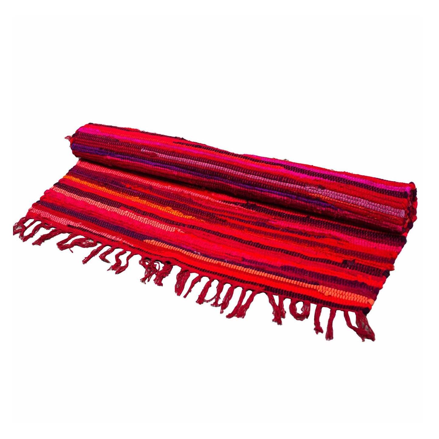 Indian Rag Rugs handmade in India from recycled cotton textiles. Colourful, eco-friendly and soft underfoot, perfect for adding warmth and style to any room.
