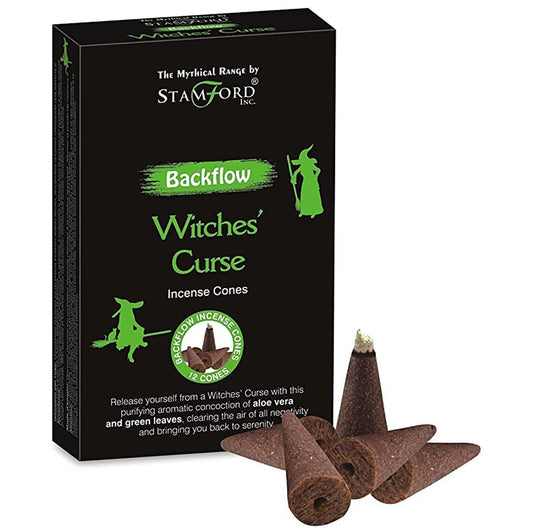 Step into the shadows of mystery with Stamford’s Mythical Backflow Cones – Witch Curse. Elegantly presented in decorative boxes, these cones weave an atmosphere of intrigue and enchantment. Once lit, the smoke drifts downward in spellbinding cascades, flowing through your backflow burner like a sorcerer’s charm. The fragrance lingers with intensity, creating an ambience that is both captivating and relaxing. Ideal for rituals, meditation, or simply embracing the mystical, these incense cones are a perfect g