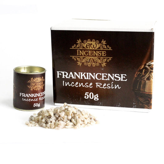 Step into the timeless tradition of sacred smoke with Frankincense Resin, a holy incense revered for its power to purify, heal, and awaken the spirit.

This 50g tub of Frankincense Resin offers enough for many rituals, meditations, and blessings. When placed upon glowing charcoal, it releases a rich, citrusy, and balsamic fragrance that fills your space with an uplifting and protective presence.

In folklore and sacred history, Frankincense has been called the “King of Resins.” Burned in temples, churches, 