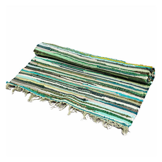 Indian Rag Rugs handmade in India from recycled cotton textiles. Colourful, eco-friendly and soft underfoot, perfect for adding warmth and style to any room.
