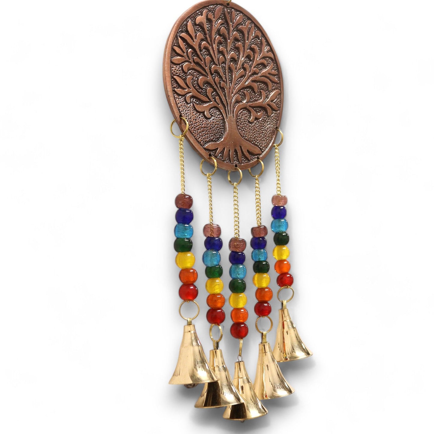 Indian Chimes – Medium Tree of Life with Chakra Beads and 5 Bells