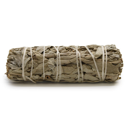 From The Witches’ Garden comes a sacred union of cleansing and harmony — the White Sage & Sweetgrass Smudge Stick. Handcrafted and measuring approximately 10cm, this bundle blends the purifying strength of white sage with the gentle, blessing energy of sweetgrass, creating balance between release and renewal.

White sage clears negativity and stagnant energy, while sweetgrass invites positive spirits, peace, and light into your home or sacred space. Burn during ritual, meditation, or home cleansing to purif