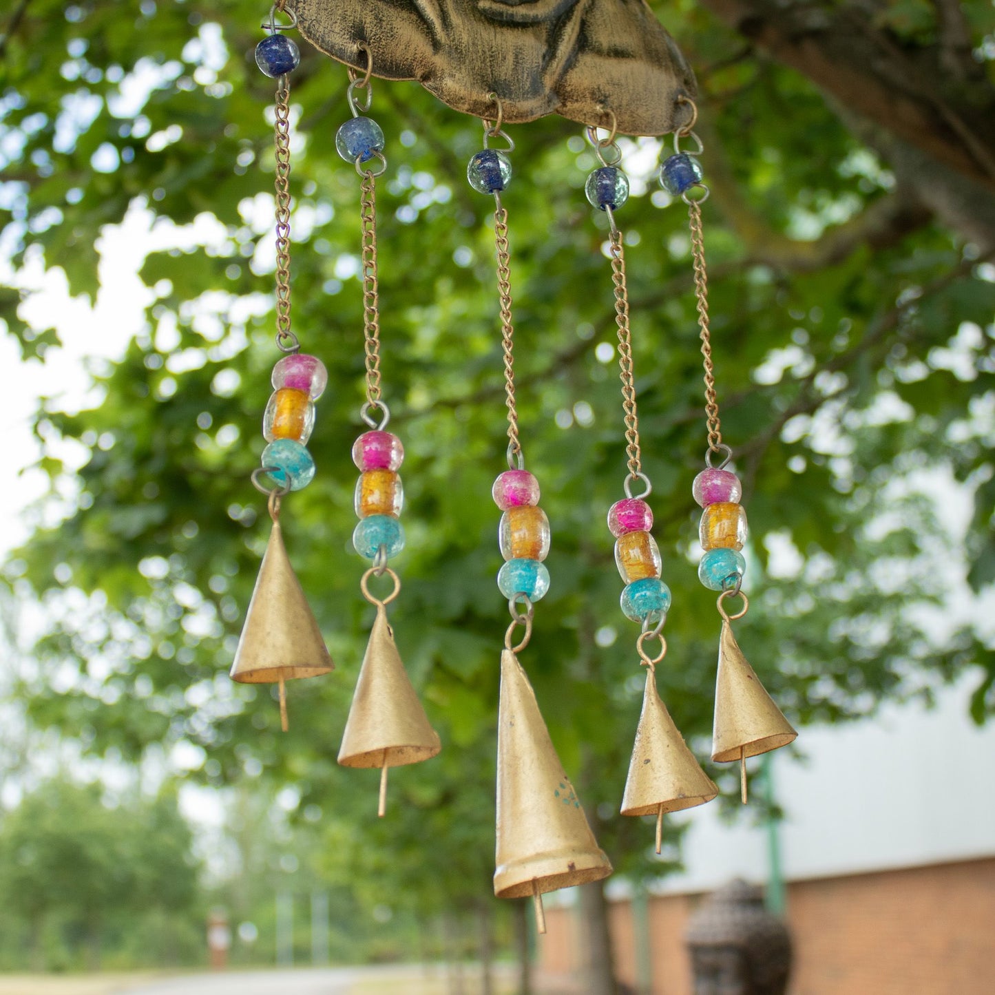 Indian Chimes - Lrg Buddha 5 Bell Chimes