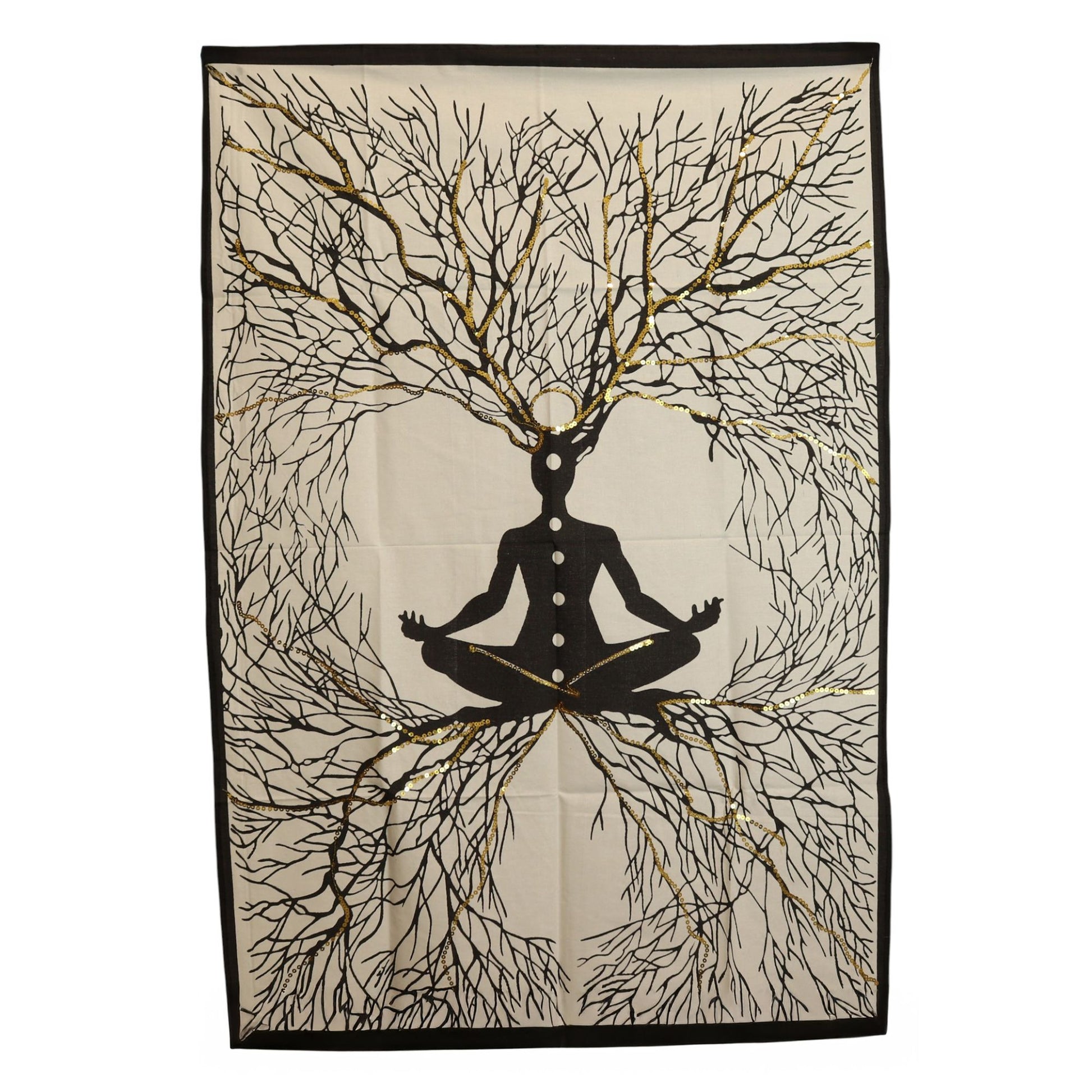 Invite grounding energy and chakra alignment into your sacred space with this Chakra Earth Connection Cotton Wall Art, a vibrant tapestry designed to harmonise the body’s energy centres with the stabilising power of the earth. Rich colours, symbolic detailing, and earthy tones create a soothing visual flow that supports meditation, balance, and mindful living.

Handmade in India and sized at 70 x 110 cm, this lightweight cotton hanging is easy to display, making it perfect for yoga rooms, meditation areas, 