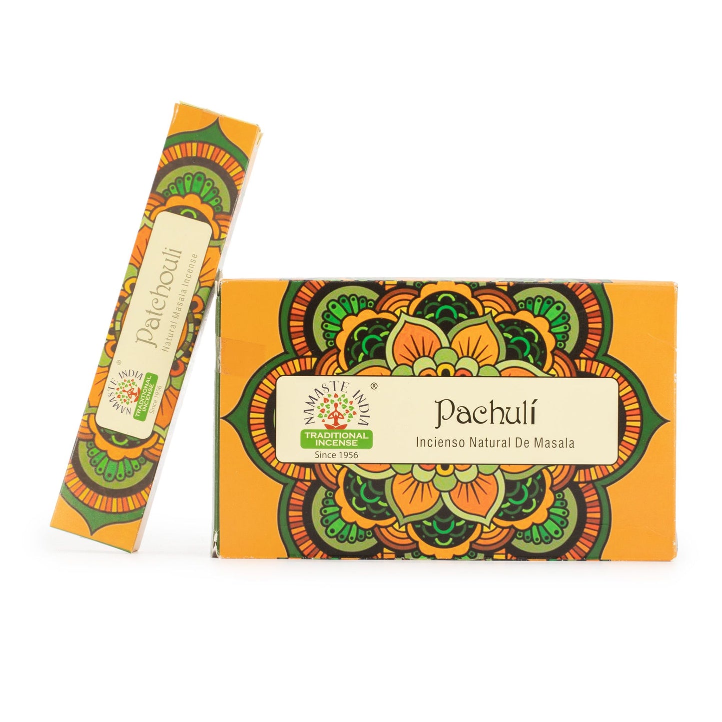 Namaste Mandala Patchouli masala incense. 15 handcrafted Indian incense sticks with rich earthy aroma for meditation, relaxation and home fragrance.
