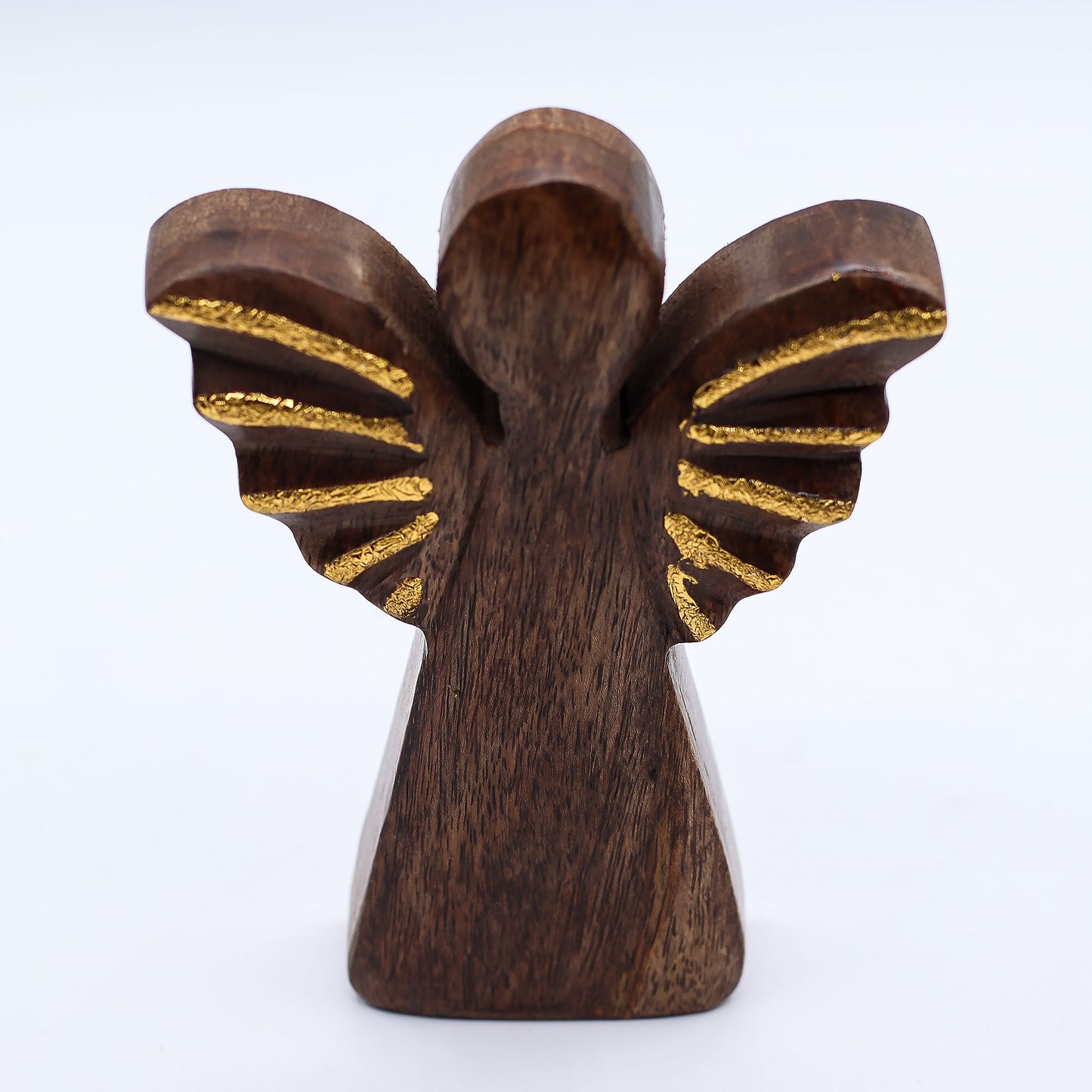 Medium Mango Wood Angel – Gold Decor