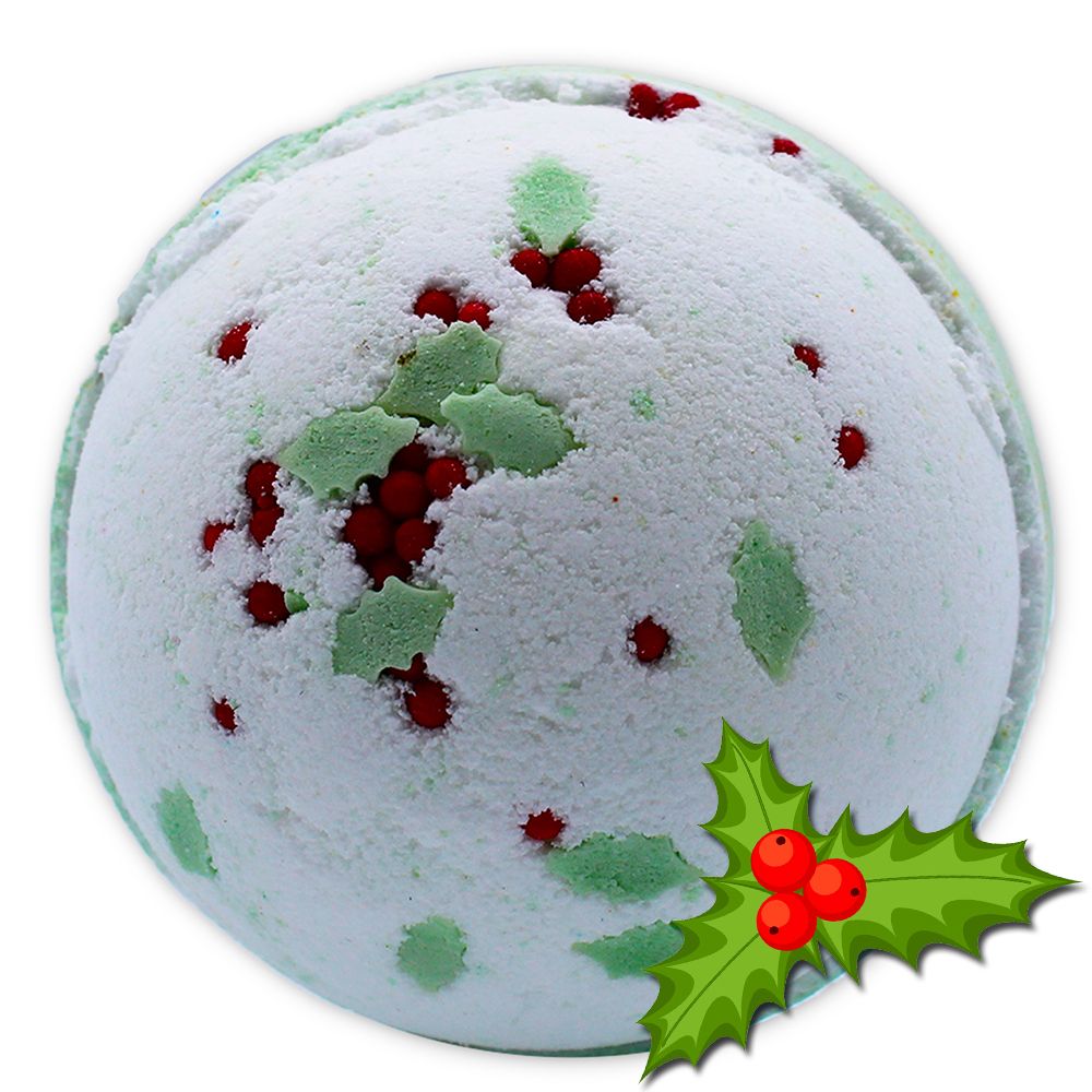 When the frost settles on the windows and the night draws close, this Christmas Bath Bomb calls forth the ancient magic of winter woods. Infused with the crisp, enchanting scent of Holly Berry and Mistletoe, it releases the fragrance of evergreen branches, red berries, and quiet snowfall as it melts into your bath.

Let the water bloom with soft colour and midwinter charm, turning your tub into a cauldron of seasonal enchantment. The blend evokes old folklore—holly for protection, mistletoe for peace—creati