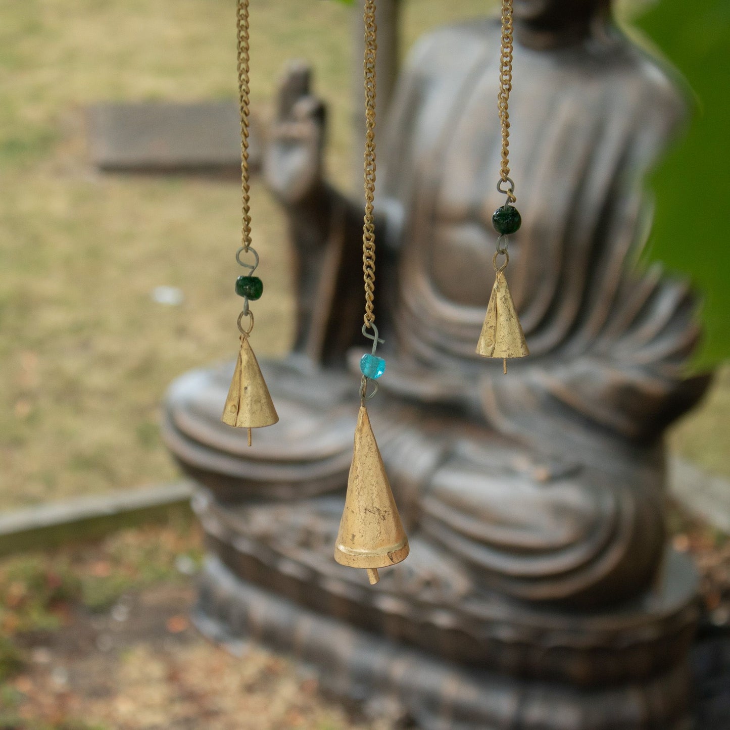Indian Chimes - Hamsa Sm Mirror 3 Bells