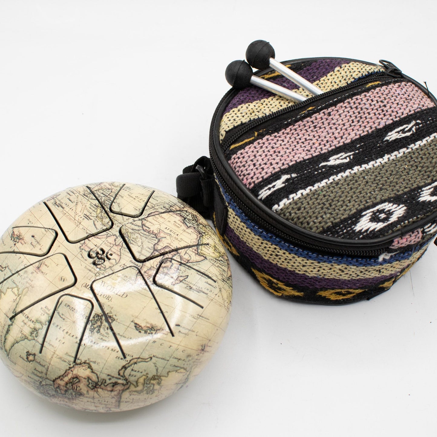 Low Med steel Drum Atlas- 14x7cm