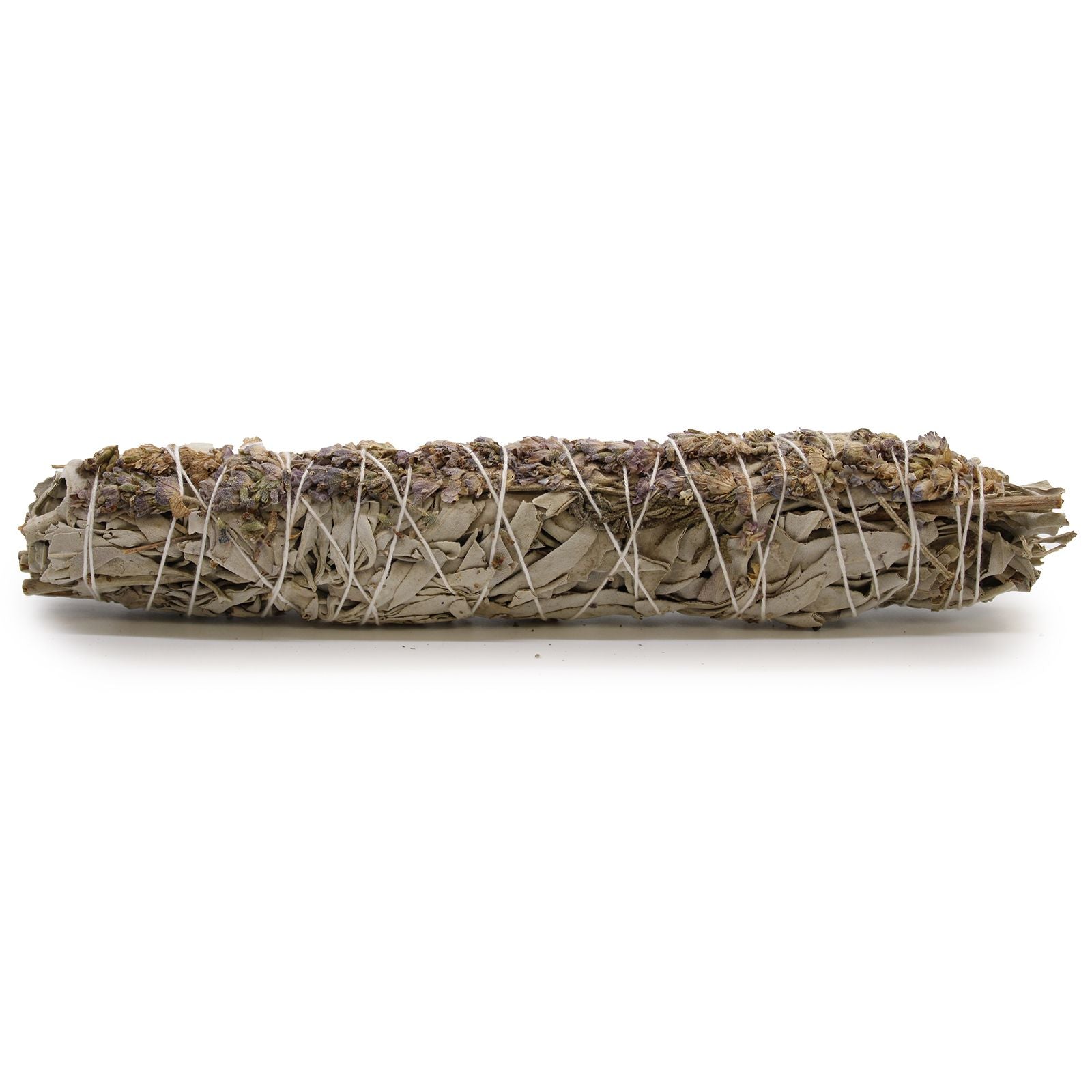 From The Witches’ Garden comes a soothing blend of harmony and purification — the White Sage & Lavender Smudge Stick. Handcrafted and measuring approximately 22.5cm, this beautifully bound bundle combines the powerful cleansing energy of white sage with the calming, healing essence of lavender.

Together, these sacred herbs create a serene smoke that clears negativity while promoting peace, relaxation, and emotional balance. Ideal for ritual cleansing, meditation, or creating a tranquil atmosphere in your s