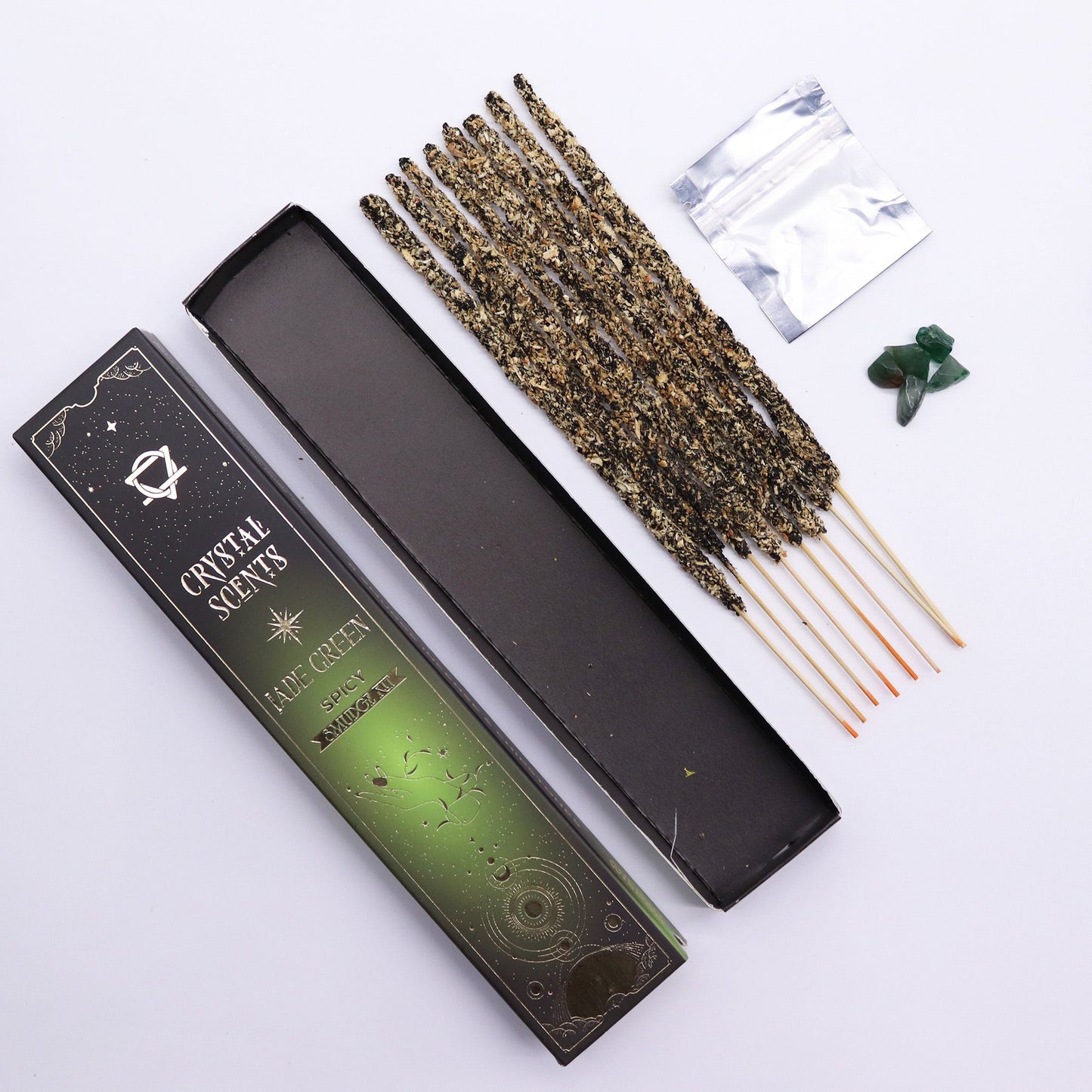Spicy Smudge Incense with Jade – Energising Ritual Aroma Set