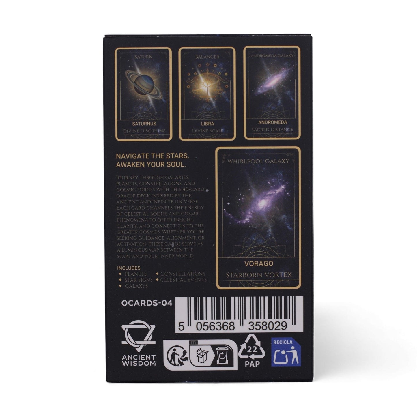 Celestial Energy Atlas Oracle Cards – 40-Card Cosmic Astrology Deck