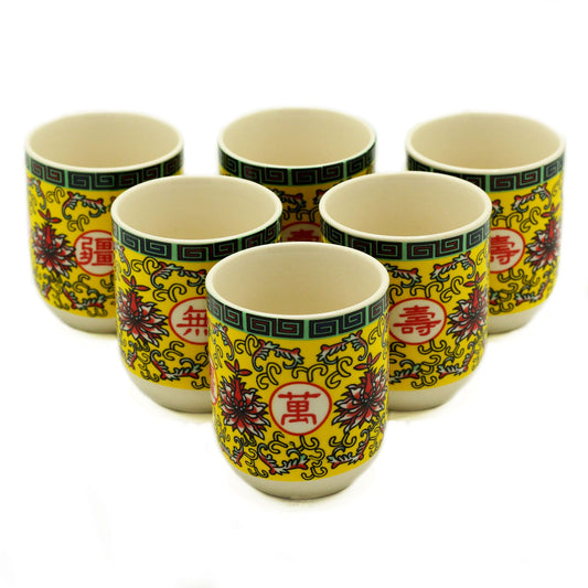 From The Witches’ Garden comes a refined set of Herbal Tea Cups – Long Life Oriental Design, designed to enhance your tea rituals with elegance and tradition. These small, handleless cups allow you to feel the warmth of your tea directly in your hands, deepening your connection to the aromas, flavors, and the sacred moment of sipping.

Featuring a delicate oriental pattern symbolizing longevity and harmony, each cup brings sophistication and mindfulness to herbal infusions, meditation, or spiritual gatherin