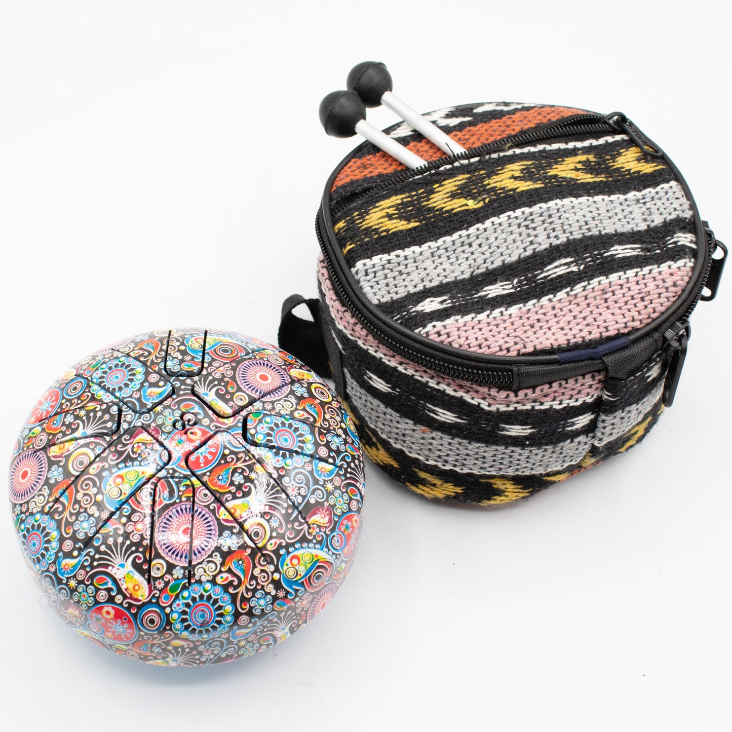 Small steel Drum Multi Coloured- 13x9cm