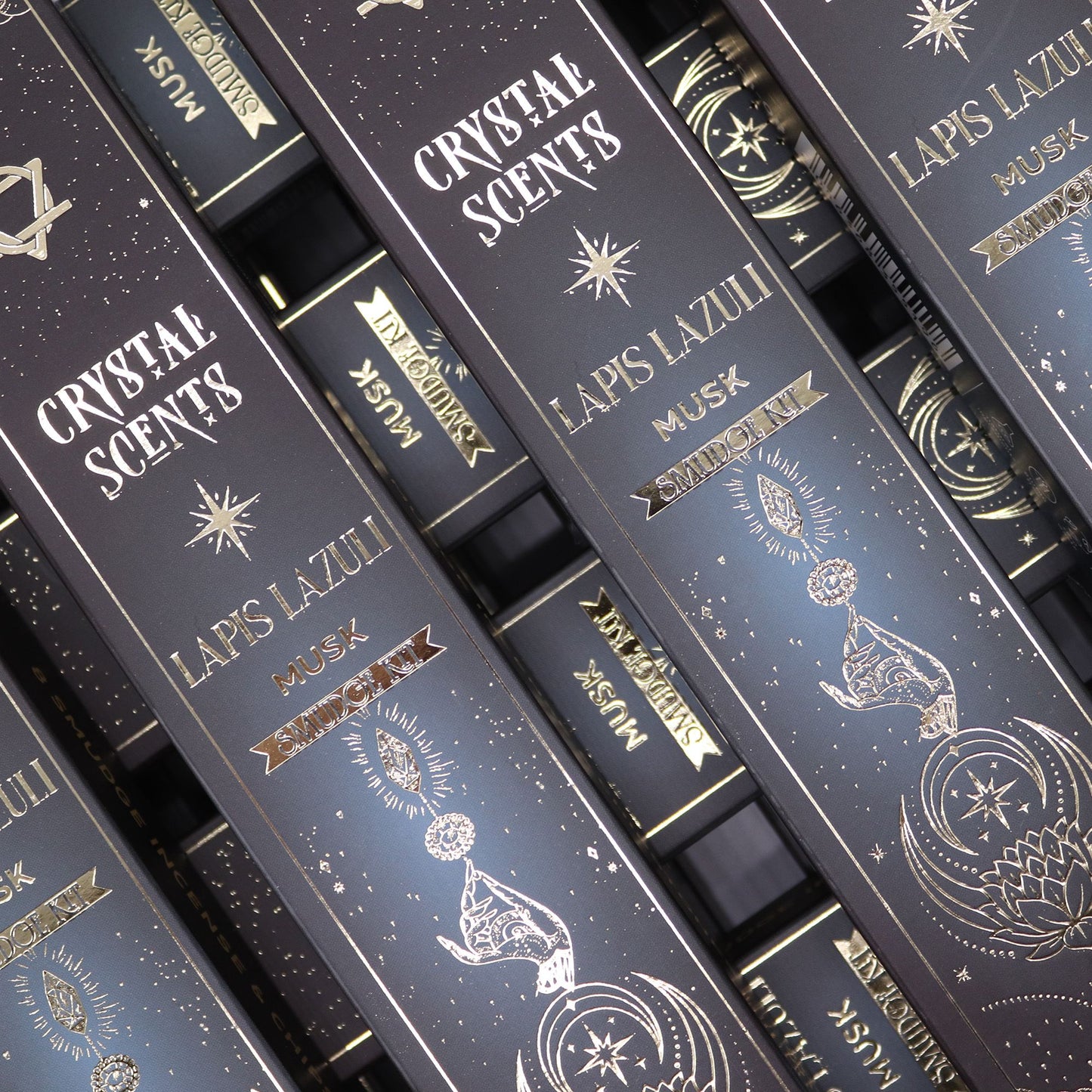 Musk Smudge Incense with Lapis Lazuli – Grounding Celestial Ritual Set