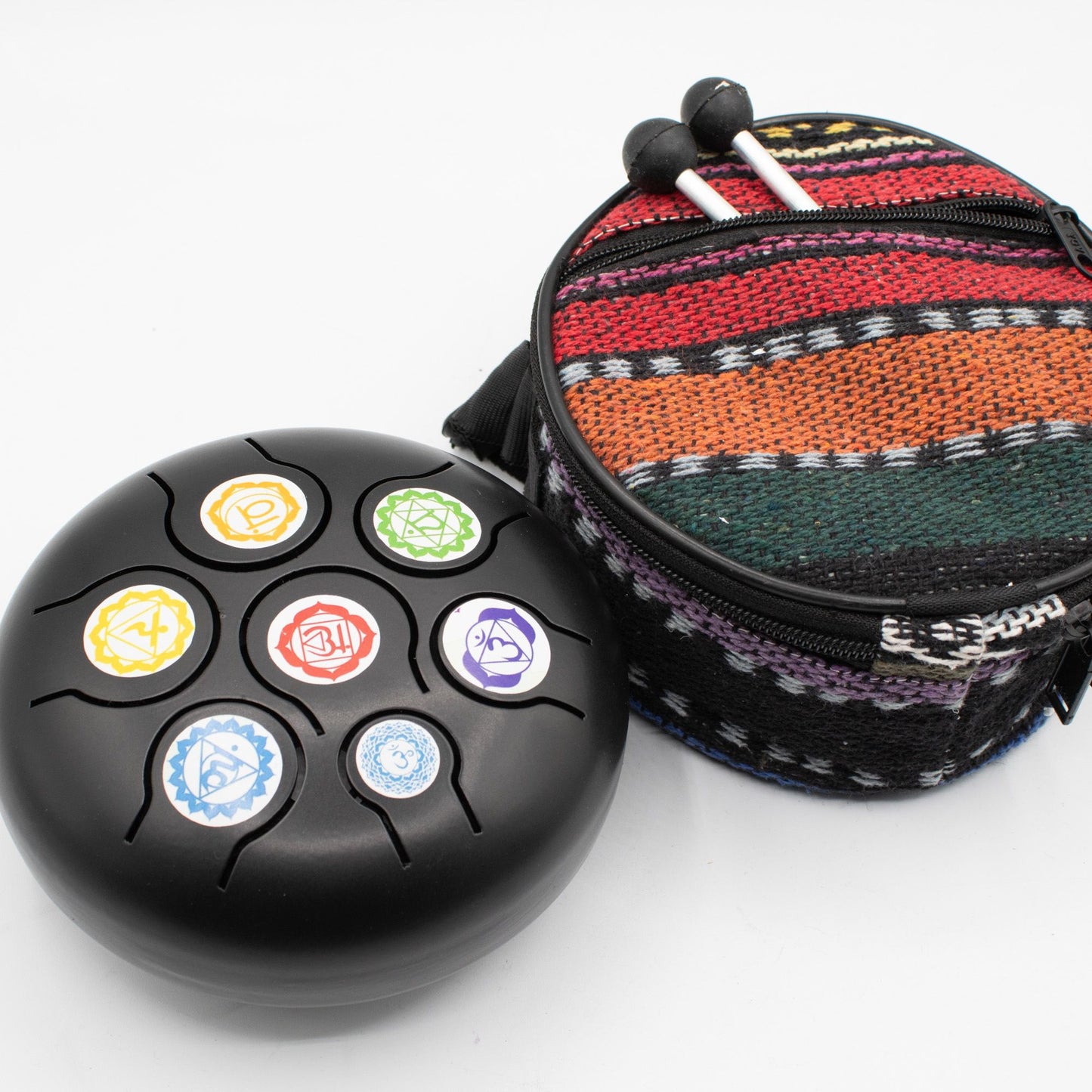 Low Med steel Drum Black Chakra- 14x7cm