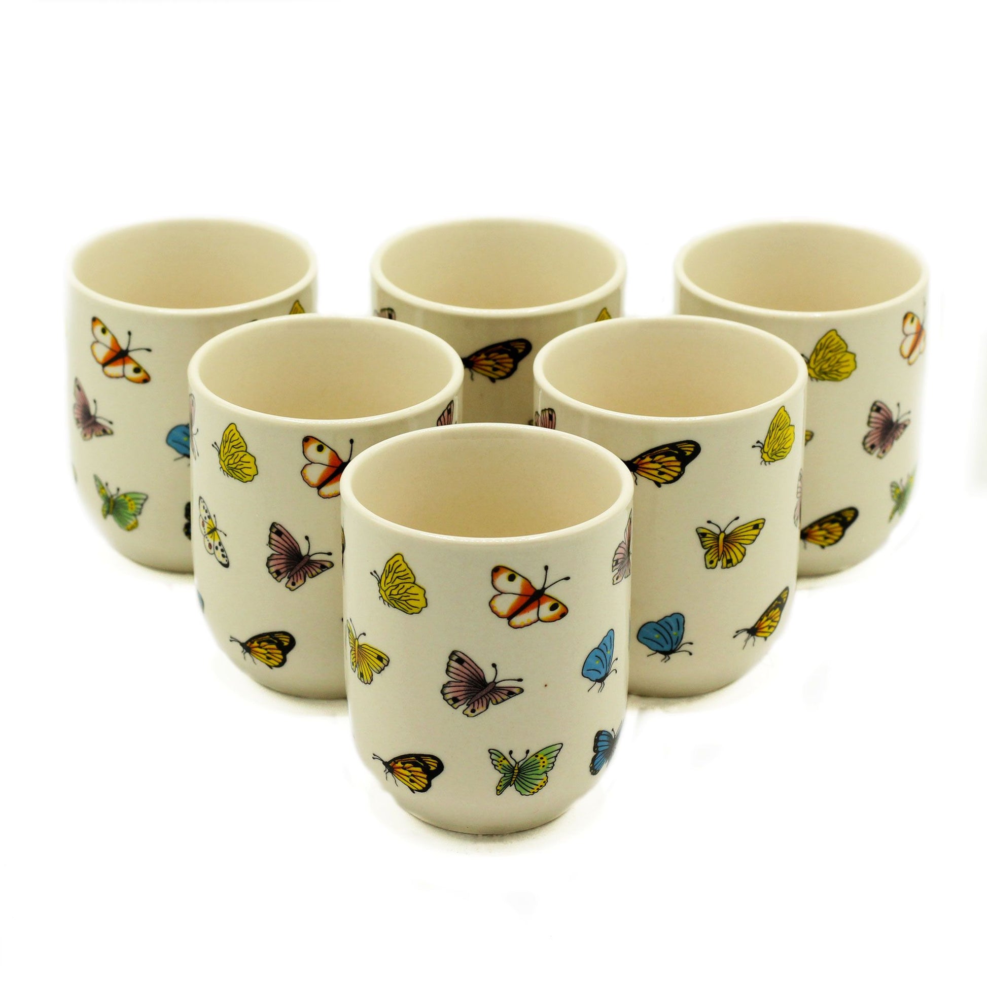 From The Witches’ Garden comes a whimsical set of Herbal Tea Cups – Butterflies, perfect for adding enchantment to your tea rituals. These small, handleless cups allow you to feel the warmth of your tea in your hands, deepening your connection to the aromas, flavors, and sacred moments of sipping.

Adorned with delicate butterfly motifs, each cup brings a touch of magic and nature-inspired beauty to your herbal infusions, meditation, or spiritual gatherings. Ideal for intimate tea ceremonies or as a thought