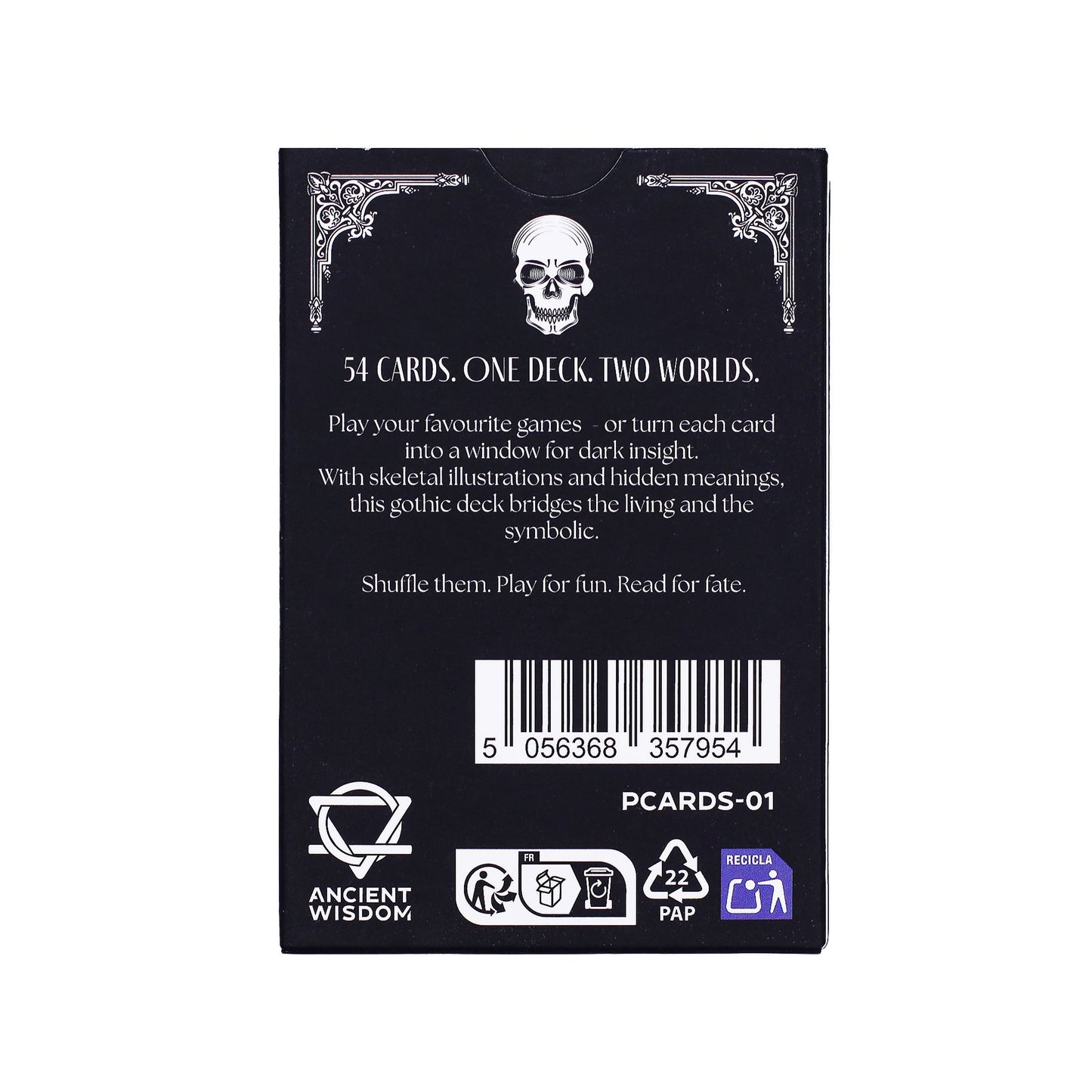 Memento Mori Playing & Oracle Cards – Gothic 54-Card Divination Deck