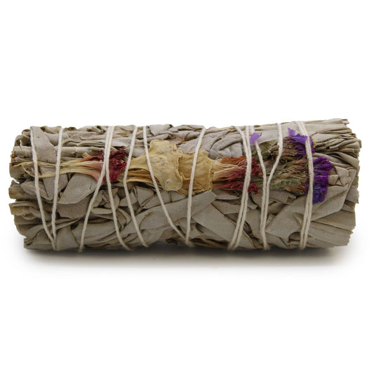 From The Witches’ Garden comes a radiant blend of light and intention — the Good Vibes Sage Smudge Stick. Handcrafted and measuring approximately 10cm, this sacred bundle is designed to sweep away stagnant energy and invite positivity, harmony, and calm into your space.

Made with premium white sage and infused with uplifting floral notes, this smudge stick is ideal for cleansing your altar, refreshing your aura, or setting bright intentions before ritual or meditation. Let the gentle smoke rise as you brea