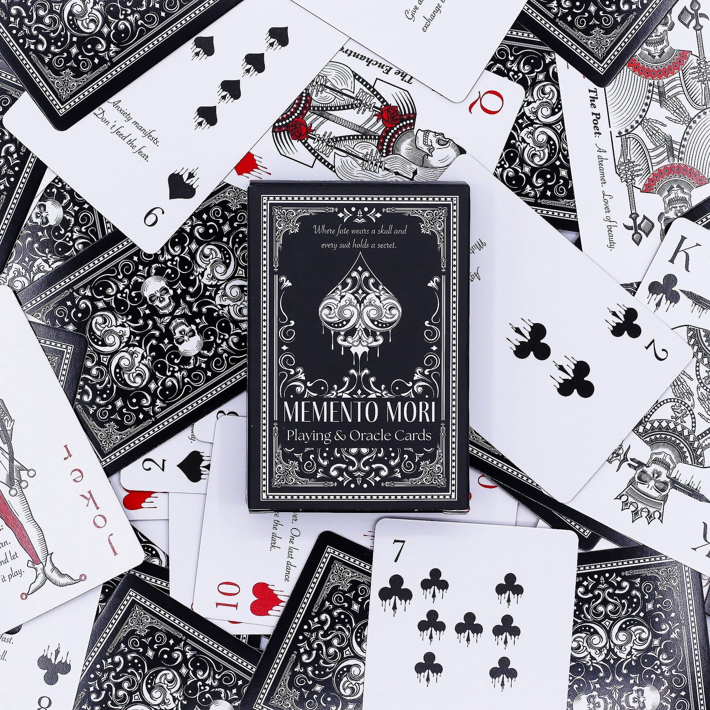 Memento Mori Playing & Oracle Cards – Gothic 54-Card Divination Deck