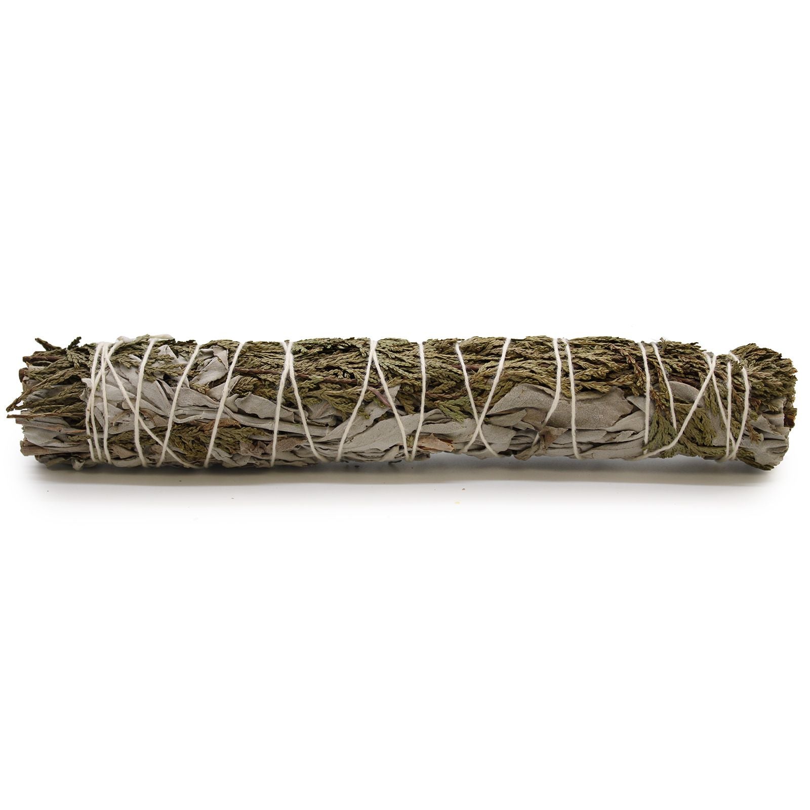 From The Witches’ Garden comes a sacred fusion of cleansing and earth energy — the White Sage & Cedar Smudge Stick. Hand-bound and measuring approximately 22cm, this powerful blend unites white sage, known for clearing negative energy, with cedar, a sacred wood revered for grounding, protection, and renewal.

Together, they create a rich, herbal aroma that purifies your surroundings while anchoring your spirit to the natural world. Ideal for ritual cleansing, meditation, and spiritual protection, this long-