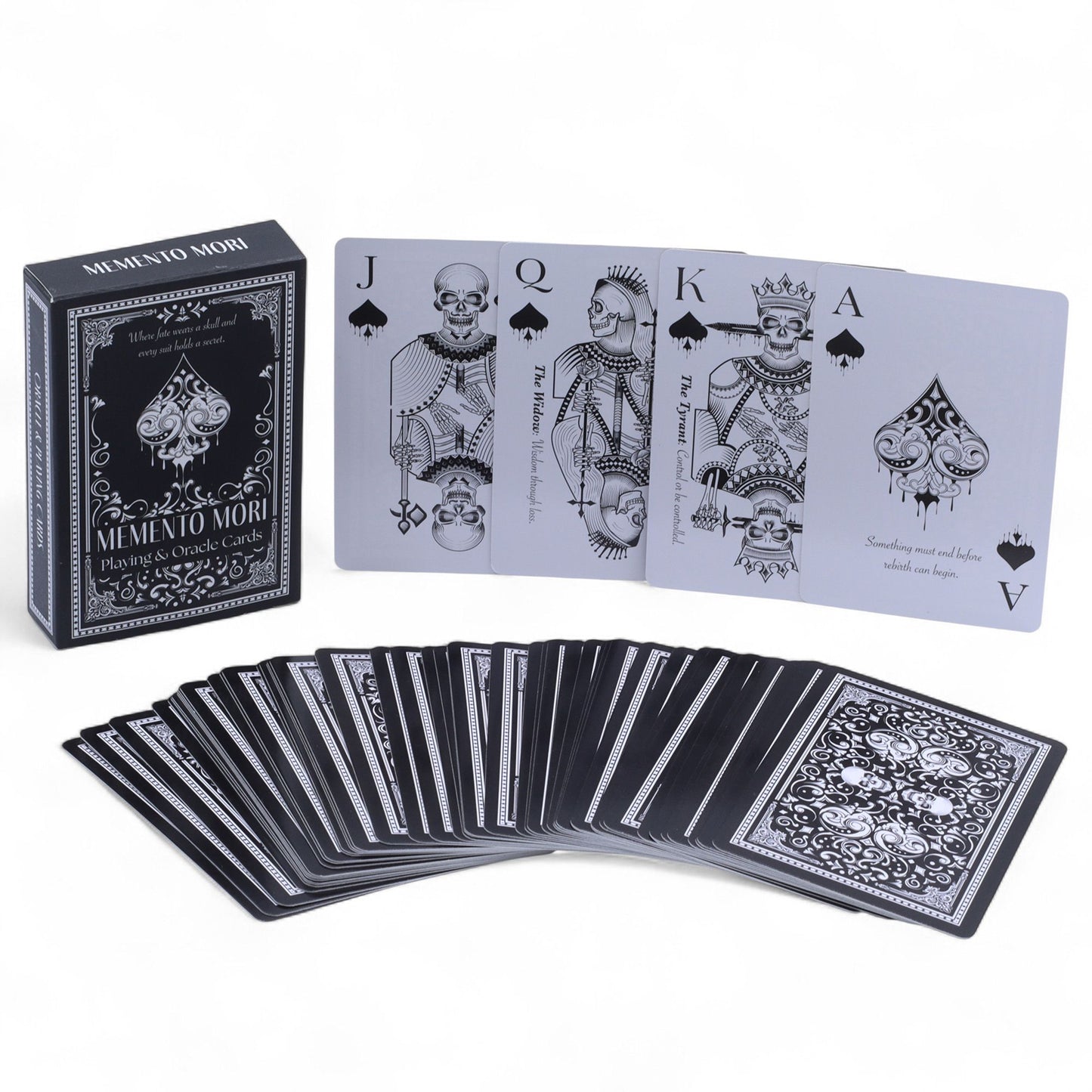 Memento Mori Playing & Oracle Cards – Gothic 54-Card Divination Deck