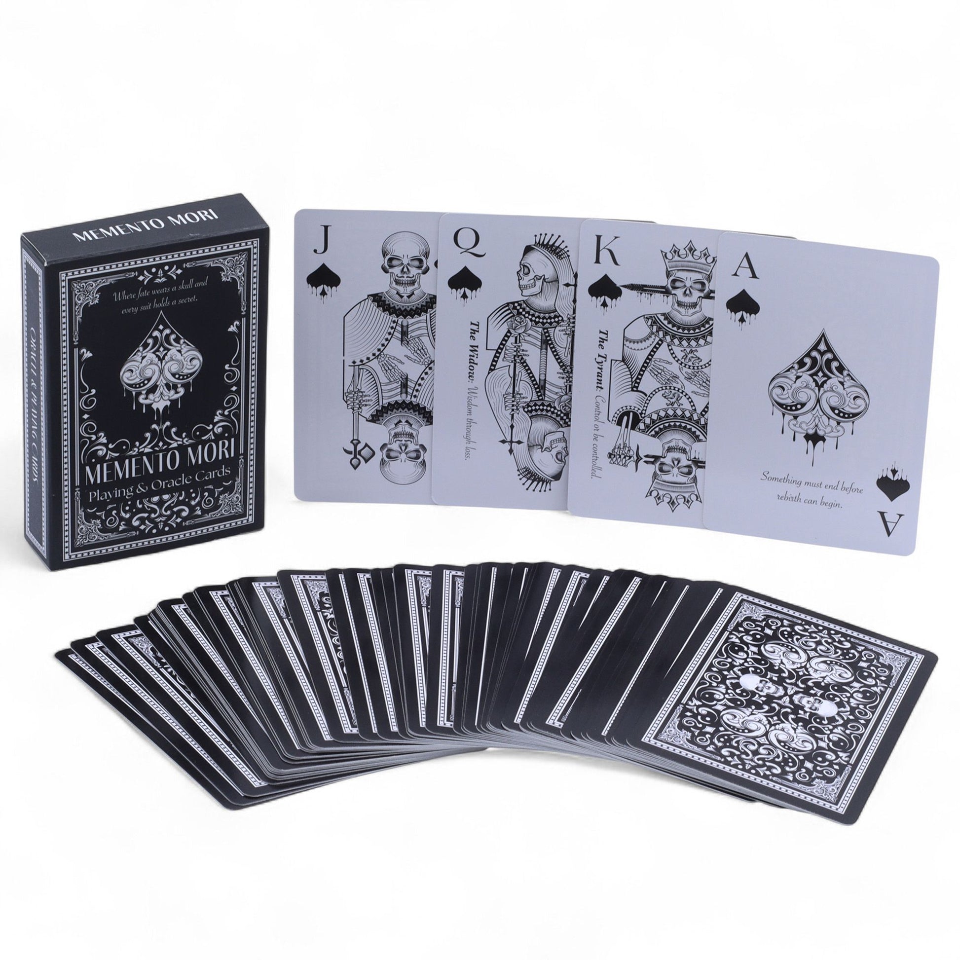 Memento Mori Playing & Oracle Cards – Gothic 54-Card Divination Deck