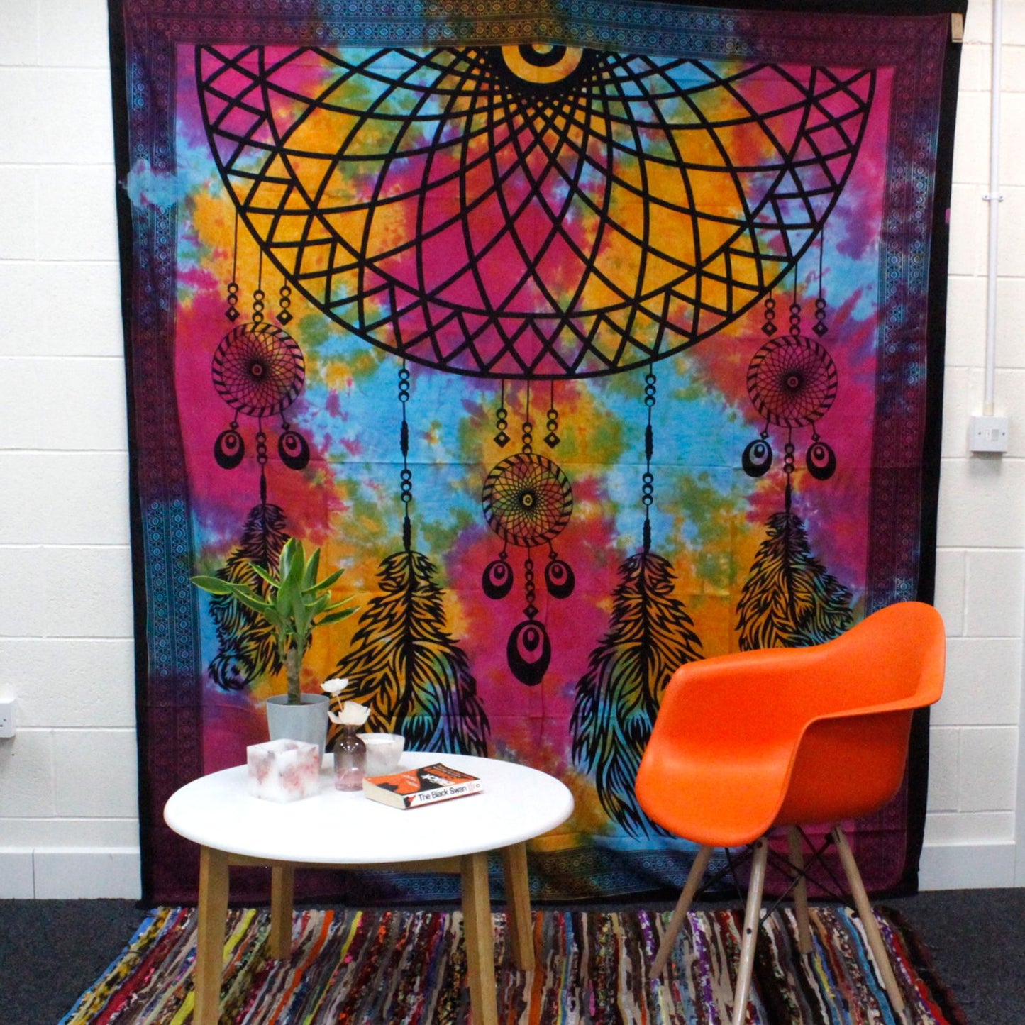 Dreamcatcher Bedspread | Cotton Wall Hanging | Boho Witchy Bedroom Decor