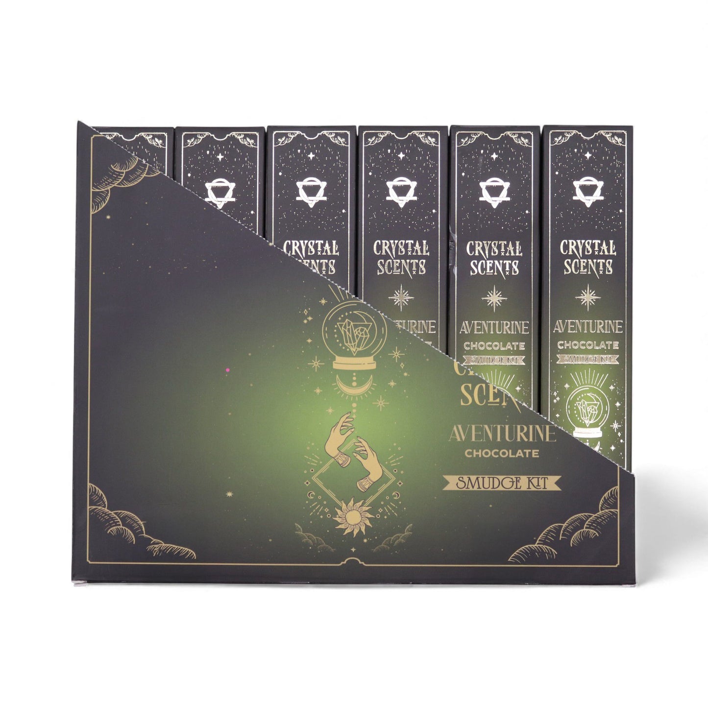 Chocolate Smudge Incense with Aventurine – Warm Sweet Ritual Aroma Set