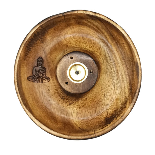 Invite peace and mindfulness into your space with the Incense Stick & Cone Burner Disc – Buddha. This beautifully crafted burner features the serene image of the Buddha at its center, radiating calm and spiritual presence. Designed to hold both stick and cone incense, it serves as a quiet reminder of stillness, simplicity, and the path inward.

Made from durable, heat-safe material, this burner supports your daily rituals while catching ash cleanly and safely. The Buddha motif inspires contemplation and rev