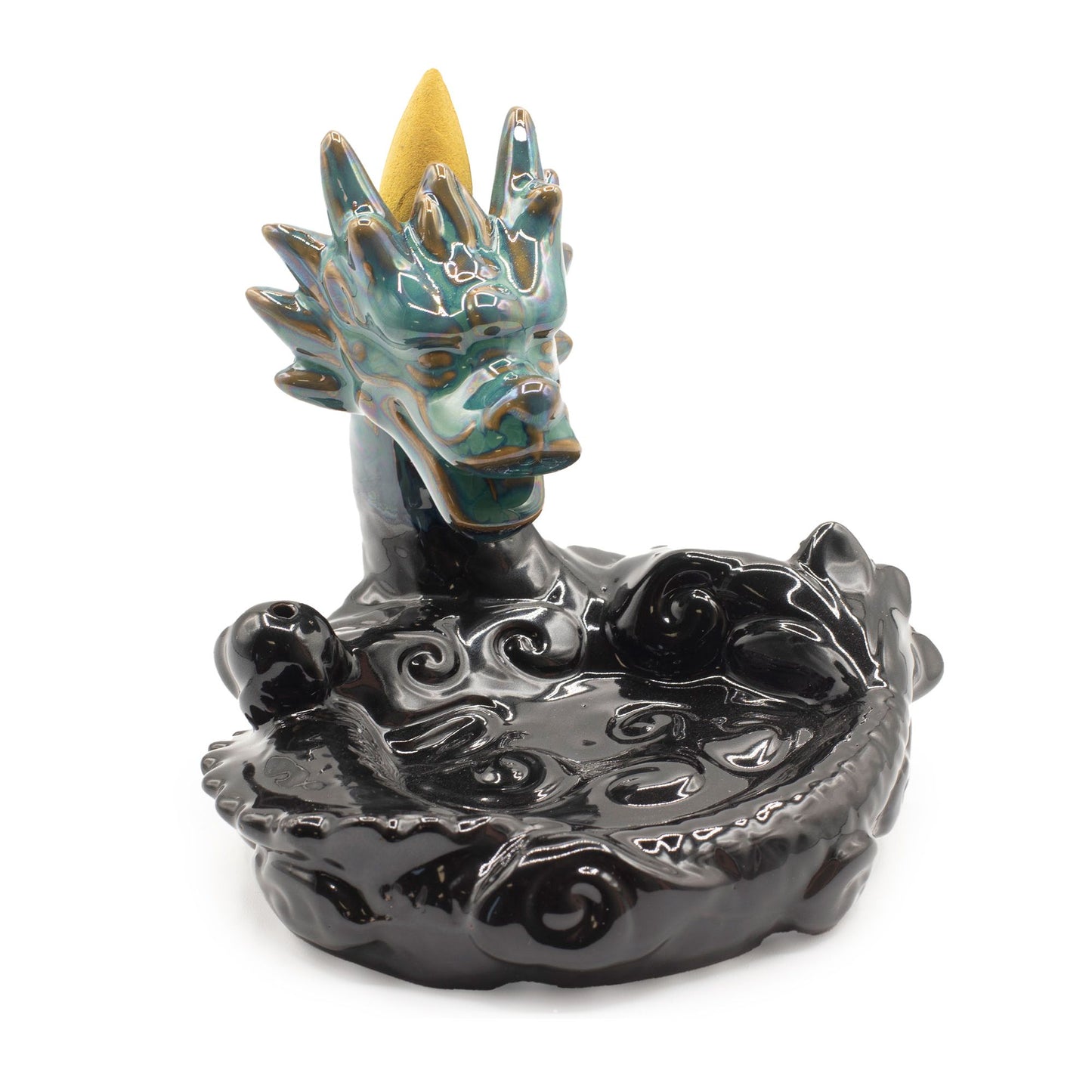 Large Dragon Pool Backflow Incense Burner – Waterfall Smoke