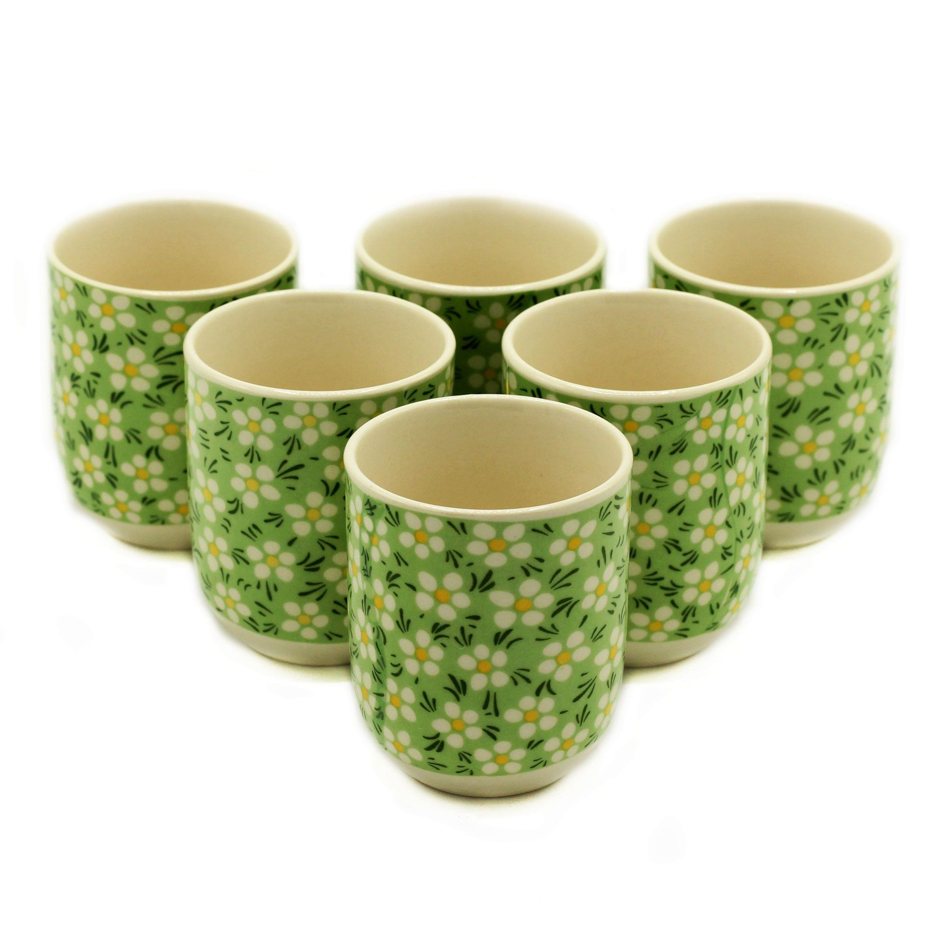 From The Witches’ Garden comes a charming set of Herbal Tea Cups – Green Daisy, designed to elevate your tea rituals into magical experiences. These small, handleless cups allow you to feel the warmth of your tea in your hands, enhancing your connection to the aromas, flavors, and the sacred moment of sipping.

Each cup features a whimsical green daisy pattern, bringing a touch of nature-inspired enchantment to your herbal infusions, meditation, or spiritual gatherings. Perfect for intimate tea ceremonies o