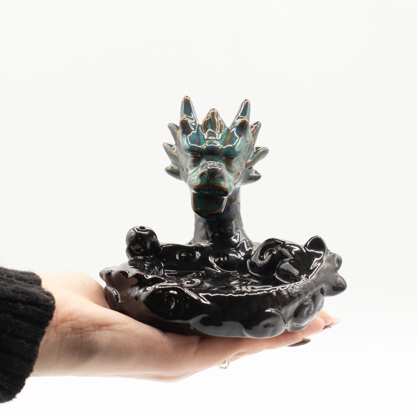 Large Dragon Pool Backflow Incense Burner – Waterfall Smoke
