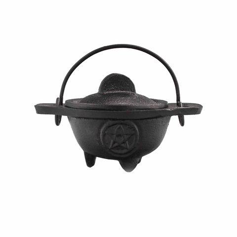 Step into the sacred circle, dear seeker, and receive the wisdom of the ancients. This Cast Iron Cauldron with Pentagram is not merely forged from metal—it is birthed from the Earth and steeped in arcane symbolism. Crafted to endure time and flame, this small but powerful vessel (5x9 cm) calls to those who walk the path of magic, ritual, and divine connection.

The pentagram, engraved with purpose, is more than ornament—it is the sacred star of spirit and the four elements: Earth, Air, Fire, and Water. As i