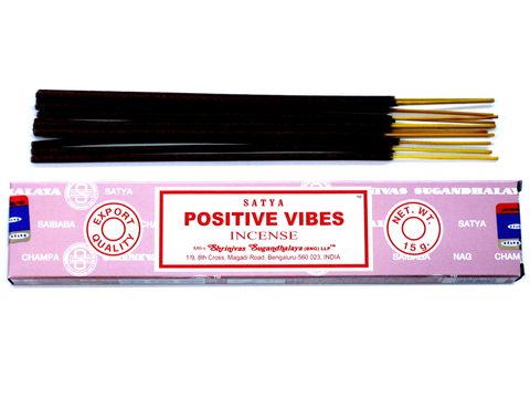 Summon serenity with Satya's Positive Vibes incense—crafted to cleanse your sacred space and uplift the spirit. Each 15gm pack is hand-rolled using traditional masala methods in India, infusing your ritual with fragrant resins, herbs, and essential oils. Ideal for spellwork, meditation, or simply aligning your energy, these sticks burn with a calming yet powerful presence. Invite protection, joy, and clarity with every curl of smoke. As the scent lingers, so too does the magic. Let your space be a temple of