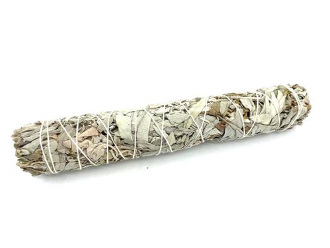 Cleanse your space and spirit with our White Sage Smudge Stick (22.5 cm), ethically sourced and hand-tied for powerful purification rituals. White sage is a sacred herb used for centuries in spiritual practices to clear negative energies, promote clarity, and invite peaceful intentions.

Perfect for home cleansing, meditation, and spellwork, this generously sized smudge stick provides a slow, steady burn and a beautifully aromatic smoke. Use it to energetically reset your environment, crystals, tools, or yo