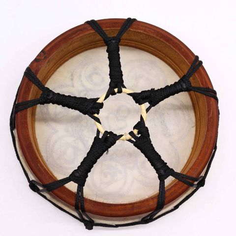 Discover harmony in every beat with the 25cm Chakra Shamanic Drum with Stick – a sacred instrument that balances body, mind, and spirit. Crafted from sustainable Suar wood and authentic goat skin, this drum resonates with rich, earthy tones that transport the soul. Intricate Chakra symbols adorn the surface, inviting spiritual alignment and holistic healing.

Whether used in rituals, meditation, sound therapy, or as a spiritual décor piece, this drum makes a powerful addition to any sacred space.

Features: