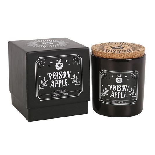 Indulge your senses with an enchanting blend of darkness and allure with this Poison Apple fragranced candle. Infused with the captivating scent of sweet apples, its bewitching aroma will put you under its spell. Approximately 21 hours burn time.