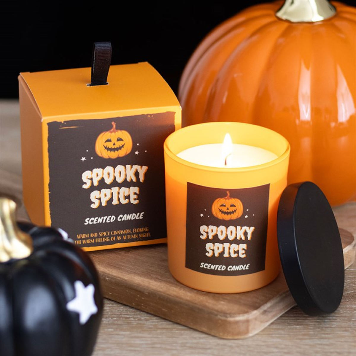 Spooky Spice Cinnamon Candle – Warm Autumn Halloween Candle