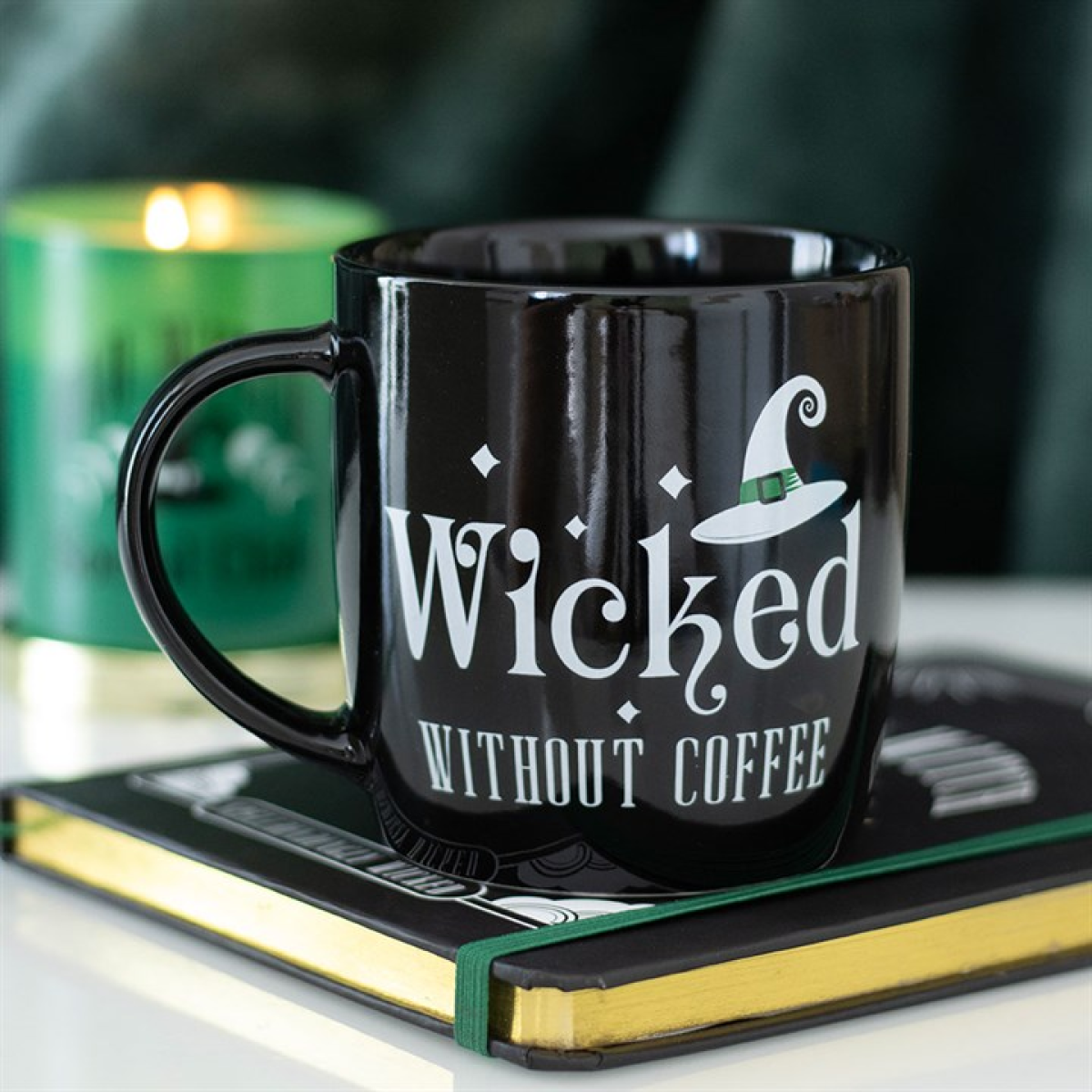 Wicked Without Coffee Mug – Witch Hat Design Gothic Coffee Cup